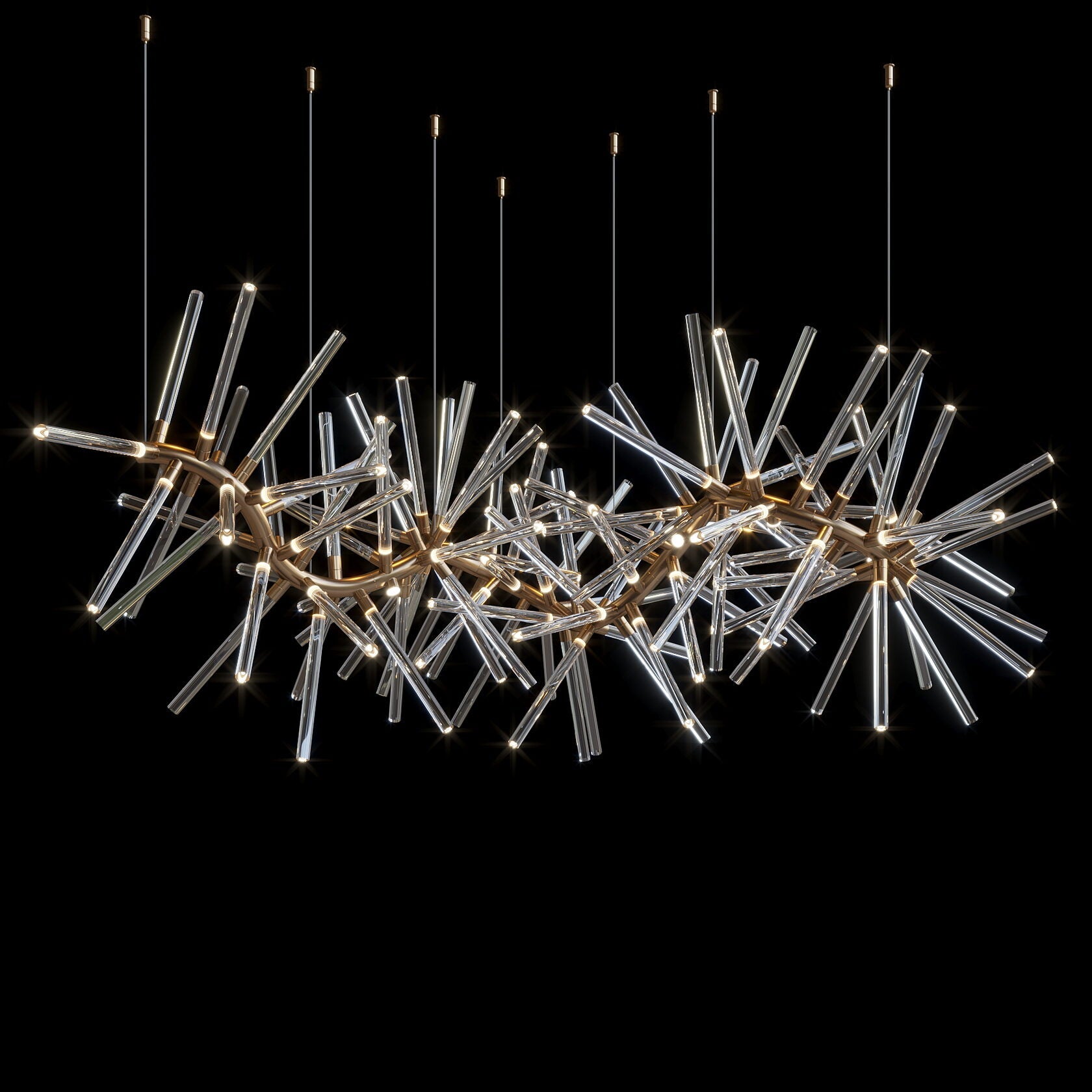 Crystal Starburst Branch Chandelier
