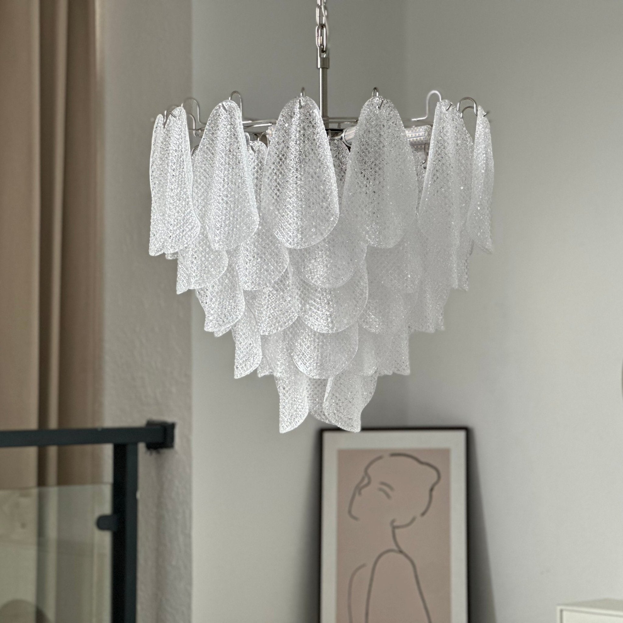 Glass Teardrop Chandelier Murano lighting by Bling Lighting Studio