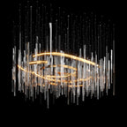 Crystal Rain Halo Chandelier