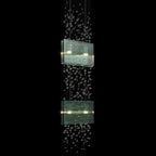 Green Crystal Rain Chandelier