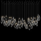 White Ribbon Loop Chandelier