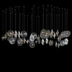 Smoke Glass Disc Cluster Chandelier