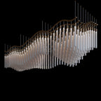 Ivory Column Wave Chandelier