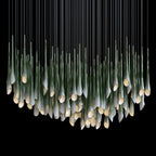 Green Trumpet Cluster Chandelier