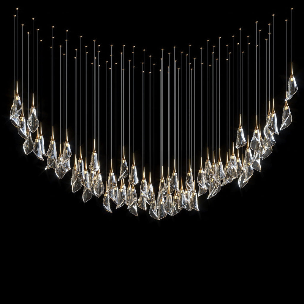 Crystal Petal Drop Chandelier