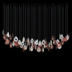 Green Halo Drop Chandelier