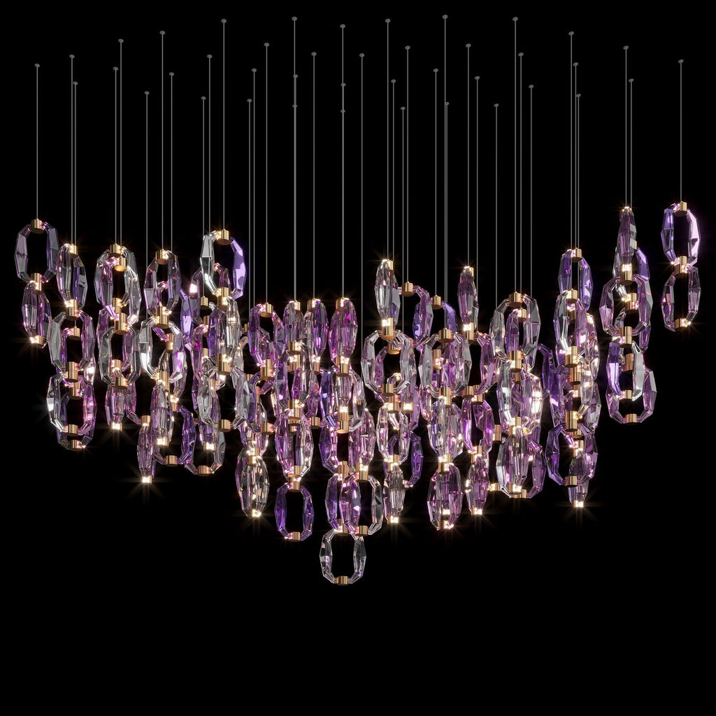 Violet Crystal Link Chandelier