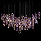 Violet Crystal Link Chandelier