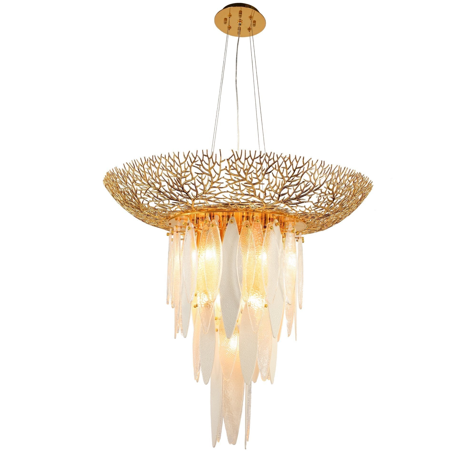 Natalie Branching Murano Glass Chandelier by Bling Lighting Studio