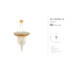 Natalie Branching Murano Glass Chandelier by Bling Lighting Studio