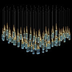 Aqua Crystal Spire Chandelier