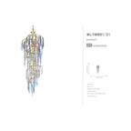 Willow Branch Glass Foyer Chandelier by Bling Lighting Studio