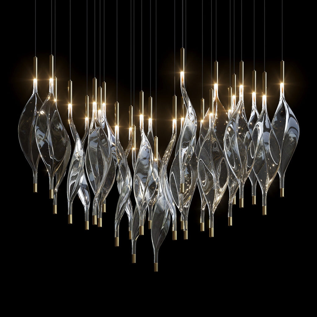 Crystal Flame Drop Chandelier