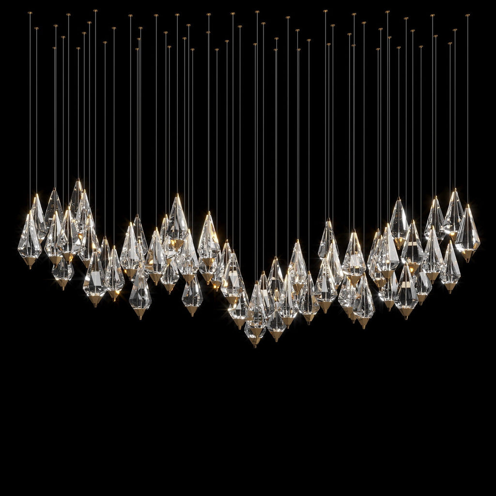 Crystal Teardrop Cascade Chandelier