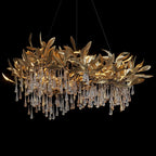 Olive Leaf Rain Chandelier