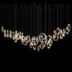 Crystal Crescent Cascade Chandelier