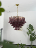 Amethyst Bloom Chandelier Glass lighting by Bling Lighting Studio
