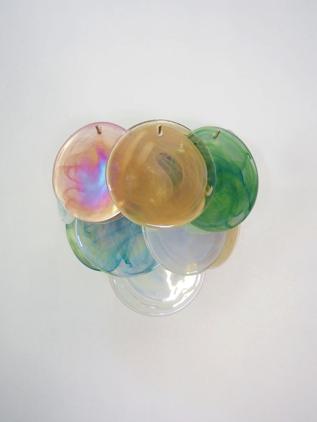 Murano Wall Lamp | 10 Multicolour Disc Glass | Set of 2