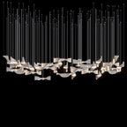 White Ribbon Wave Chandelier