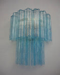 Murano Wall Lamp | 13 Blue Glass Tubes | Set of 2