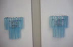 Murano Wall Lamp | 13 Blue Glass Tubes | Set of 2