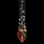 Crimson Crystal Geyser Chandelier