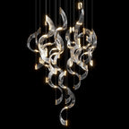 Crystal Crescent Cascade Chandelier