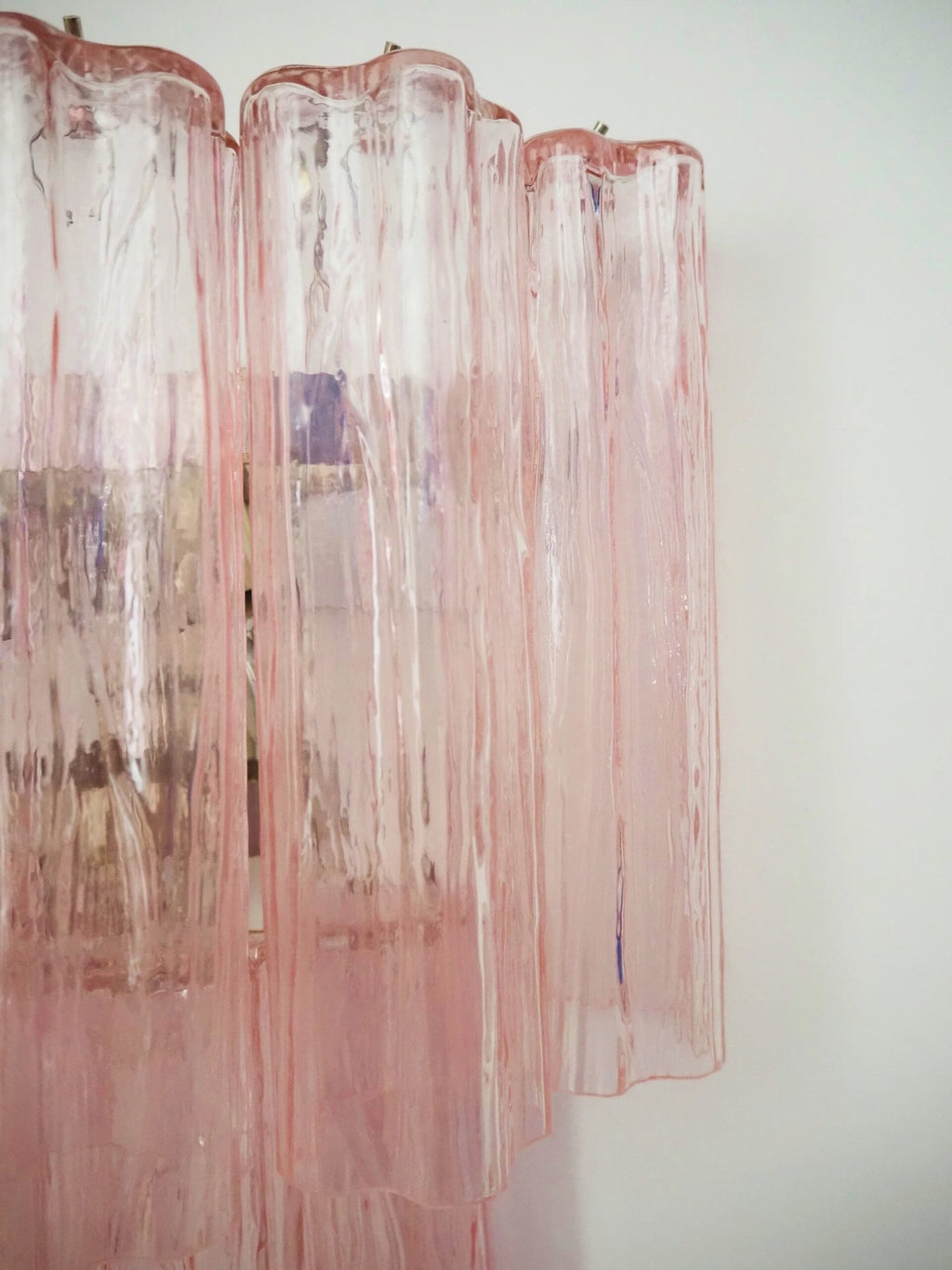 Murano Wall Lamp | 13 Pink Tube Glass | Set of 2