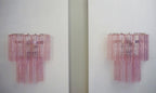 Murano Wall Lamp | 13 Pink Tube Glass | Set of 2