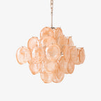Aurelia Apricot Glass Chandelier Glass lighting by Bling Lighting Studio