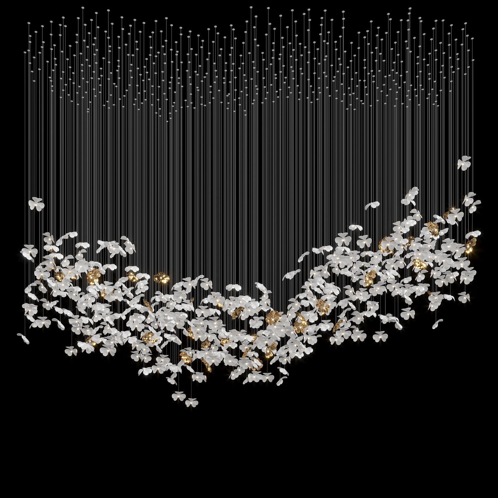 White Butterfly Cloud Chandelier