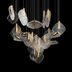 Crystal Disc Rain Chandelier