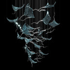 White Manta Branch Chandelier