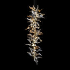 Amber Glass Leaf Branch Chandelier