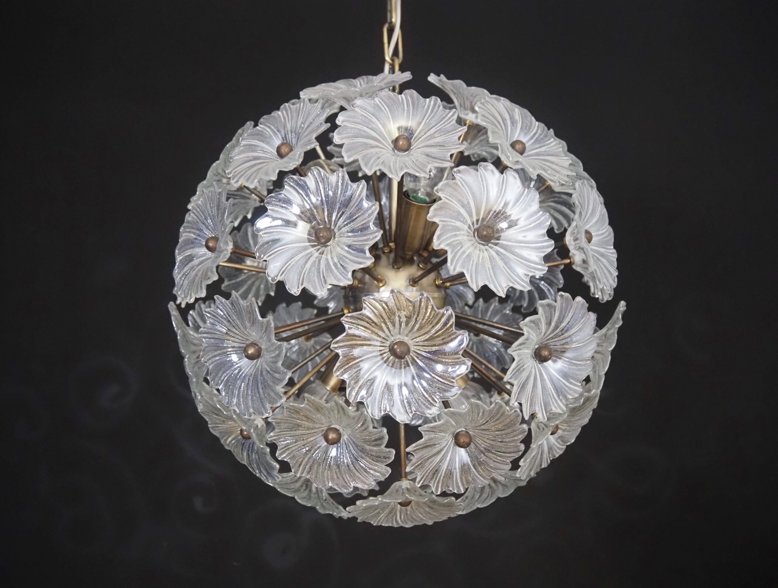 Murano Chandelier | 51 Clear Daisy Glass by Bling Lighting Studio