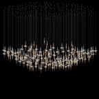 Crystal Icicle Saucer Chandelier