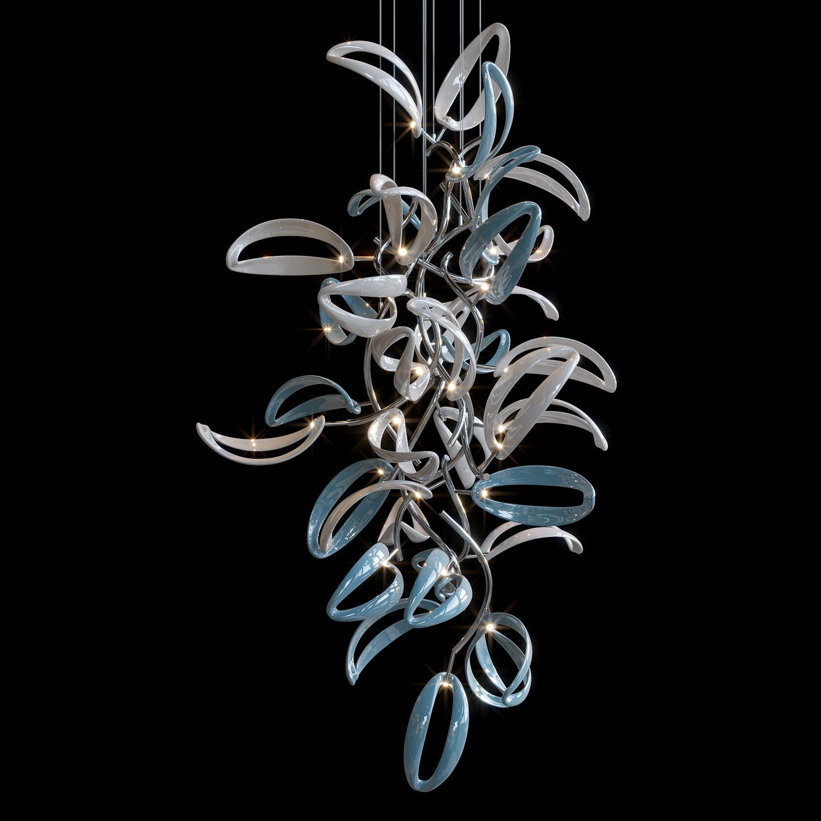 Blue Ribbon Vine Chandelier