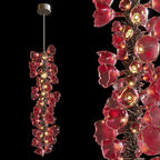 Crimson Tulip Fringe Chandelier