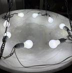 Enormous 36 Ø Flush Mount / Pendant with Stunning Full Moon-Like Alabaster Shade