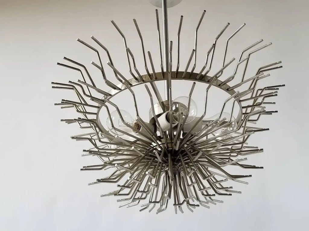 Signed Camer Eight-Tier Glass Prism Chandelier, 1960s, Italia