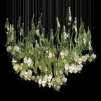 Green Orchid Cascade Chandelier