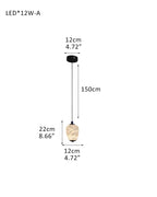 Modern Linear White Alabaster Solid Ball Thread Synthetic Shade Hanging Light for Dining