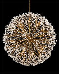 Spherical Thirty-Light Quartz Chandelier 43.5"D by Bling Lighting Studio