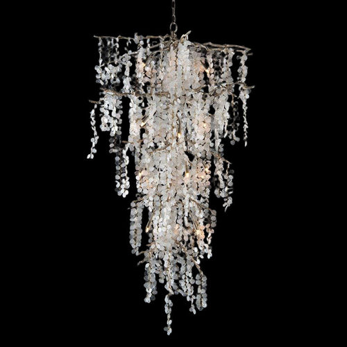 SHIRO BRANCH DRAMATIC GLASS CLUSTER CHANDELIER 56"H by Bling Lighting Studio