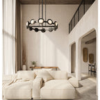 PrismFlow Alabaster Metal Chandelier by Bling Lighting Studio