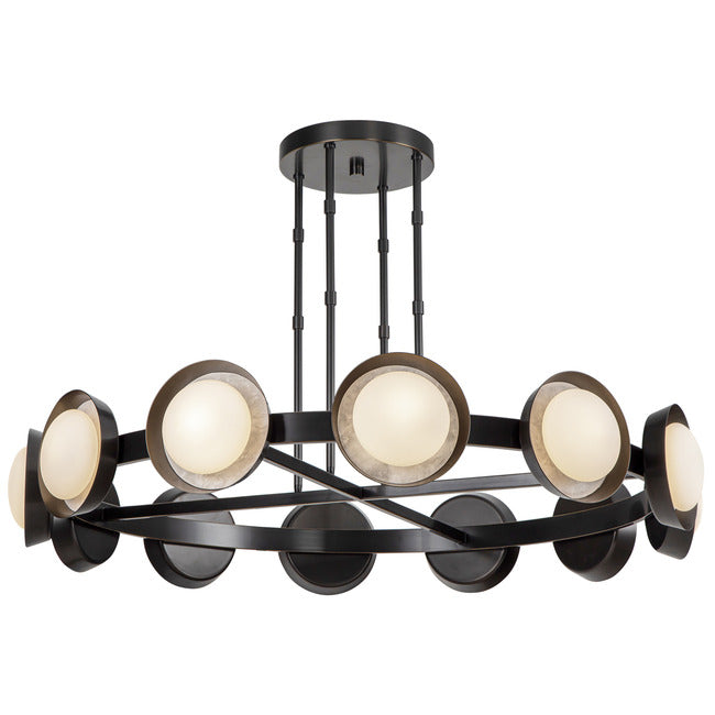 PrismFlow Alabaster Metal Chandelier by Bling Lighting Studio