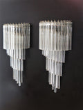 Murano Wall Lamp | 41 Clear Prism Glass | Set of 2