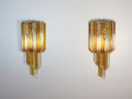 Murano Wall Lamp | 32 Clear Yellow Prism Glass | Set of 2