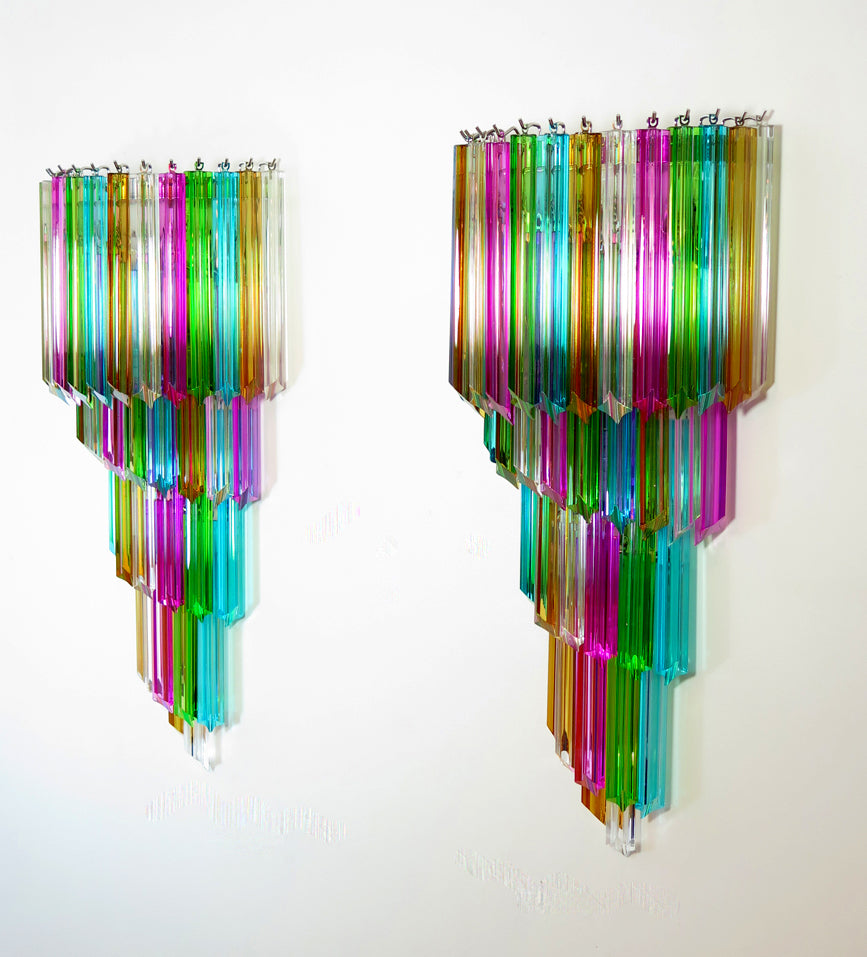 Murano Wall Lamp | 41 Multicolour Prism Glass | Set of 2