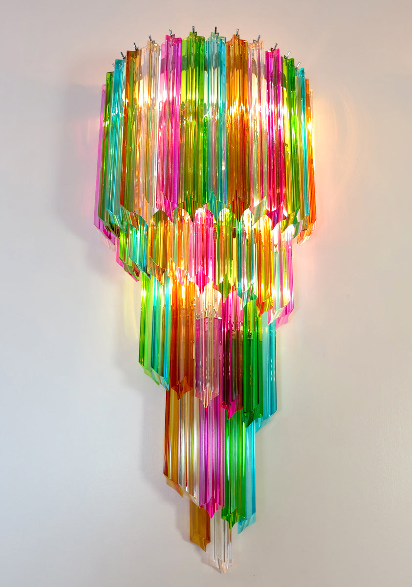 Murano Wall Lamp | 41 Multicolour Prism Glass | Set of 2